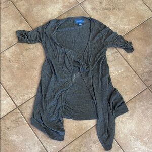 Simply Vera Vera Wang Gray Asymmetrical Cardigan
